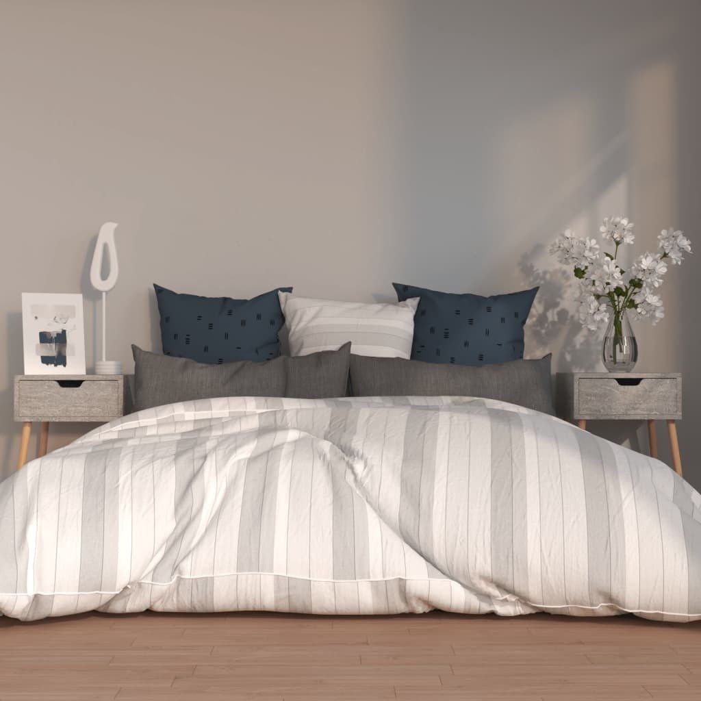 vidaXL Szafki nocne 2 szt. Beton szary 40x40x56 cm Materiał drewnopochodny - Stolik nocny - Szafki nocne - Szafka nocna - Szafki nocne