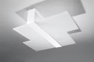 Lampy sufitowe - Sollux Lighting Plafon MASSIMO biały - miniaturka - grafika 1