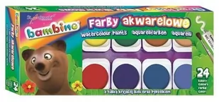 Bambino Farby akwarelowe 24 kol duża pastylka Mini ZOO - Pozostałe akcesoria dla plastyków - miniaturka - grafika 2