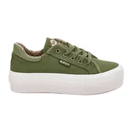 Trampki damskie - Trampki Damskie Na Platformie Lee Cooper LCW-25-31-3449L Zielone - miniaturka - grafika 1