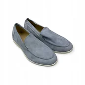 Mokasyny męskie - Mokasyny męskie zamszowe Old Money 46 - miniaturka - grafika 1