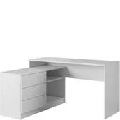 Biurka - Biurko Teo Laski Meble Biały Mat - miniaturka - grafika 1