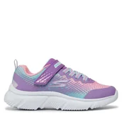 Buty dla dziewczynek - Sneakersy Skechers Go Run 650 302430L/PRMT Fioletowy - miniaturka - grafika 1