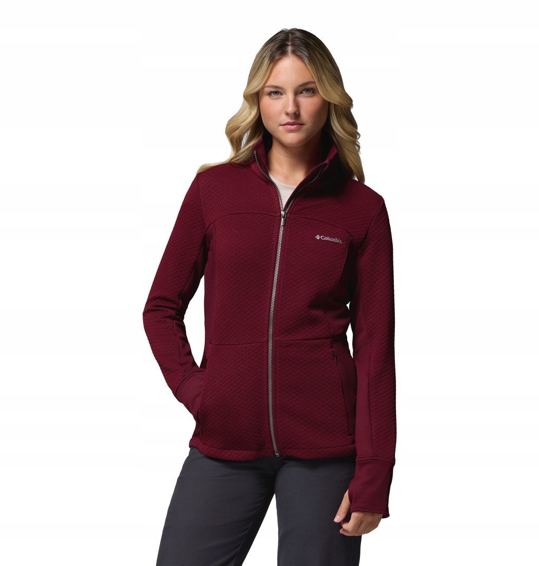Polar damski Columbia Roffe Ridge Full Zip Fleece - Rich Wine M