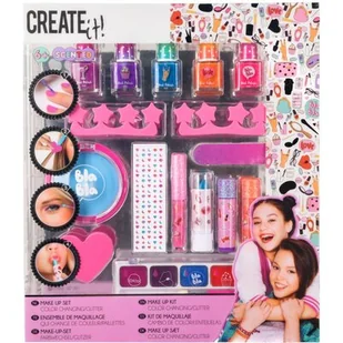 Canenco Create it! zestaw pachnący make-up i manicure z brokatem 13924-uniw - Zabawki kreatywne - miniaturka - grafika 1