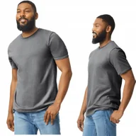 Koszulki męskie - T-shirt Koszulka Męska Bawełna SOFTSTYLE Gildan GI64000 SZARY Charcoal 3XL - miniaturka - grafika 1