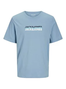 Jack & Jones Koszulka "Cyber" w kolorze błękitnym - Koszulki męskie - miniaturka - grafika 1