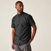 Koszule męskie - Regatta Męska koszula z krótkim rękawem Mindano IX Czarny, Rozmiar: L - miniaturka - grafika 1
