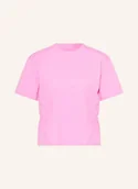Koszulki sportowe damskie - Salomon T-Shirt Trackline pink - SALOMON - miniaturka - grafika 1