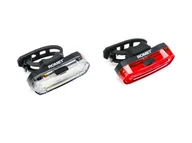 Lampki rowerowe - Zestaw lamp p+ t LED JY-6055F + JY-6055T et/ logo Romet - miniaturka - grafika 1