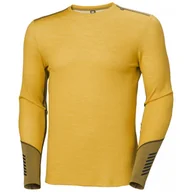 Koszulki sportowe męskie - Helly Hansen Lifa Merino Crew, męski, żółty - miniaturka - grafika 1