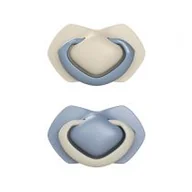 Smoczki uspokajające - canpol Babies Zestaw smoczków uspokajających silikonowych symetrycznych Pure Color 18+ m, niebieski - miniaturka - grafika 1