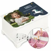 Pozytywki dla dzieci - Szkatułka drewniana z pozytywką i Twoim zdjęciem dla dziewczynki na imieniny - miniaturka - grafika 1