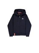 Bluzy męskie - Alpha Industries Bluza Basic Zip 118342 Granatowy Regular Fit - miniaturka - grafika 1