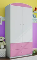 Szafy i szafki dla dzieci - Elior Szafa dla dziewczynki z szufladami Happy 3X - różowa - miniaturka - grafika 1