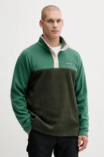 Columbia bluza sportowa Steens Mountain Half Snap kolor zielony wzorzysta 2097721 - Bluzy męskie - miniaturka - grafika 1