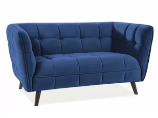 Signal Sofa CASTELLO 2 VELVET granatowy tap. BLUVEL 86 / wenge - Sofy i kanapy - miniaturka - grafika 1