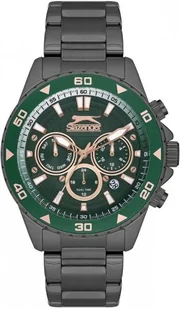 Zegarek Zegarek męski SLAZENGER SL.09.2250.2.02 zielony fashion na prezent - Zegarki męskie - miniaturka - grafika 1