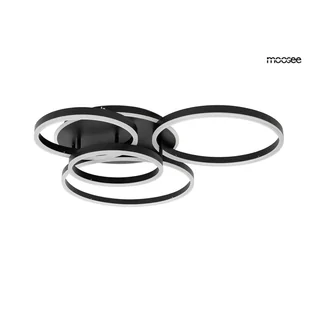 Moosee lampa sufitowa / plafon rings 5 czarna MSE1501100505 - Lampy sufitowe - miniaturka - grafika 1