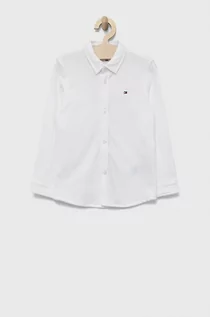 Koszulki dla chłopców - Tommy Hilfiger koszula dziecięca kolor biały - grafika 1