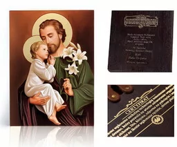 Ikona religijna Święty Józef z Dzieciątkiem Jezus - Ikony i obrazy sakralne - miniaturka - grafika 1