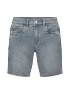 Spodenki damskie - TOM TAILOR Chłopcy bermudy jeans szorty 1035009, 10160 - Blue Grey Denim, 164 - miniaturka - grafika 1