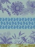 Ściereczki, gąbki, czyściki - Le Jacquard Fran ais Ściereczka kuchenna Soleil au jardin Niebieska - miniaturka - grafika 1