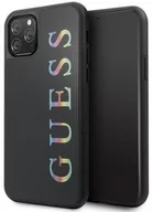 Etui i futerały do telefonów - Guess Double Layer Glitter Case Logo Multicolor - Etui iPhone 11 Pro Black/Multicolor - miniaturka - grafika 1