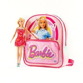 Plecaki - Barbie zestaw podróżny 2 w 1 plecak 29 x 22 x 9 cm. z Przednia Kieszeń i Oryginalny Barbie Wliczone - miniaturka - grafika 1