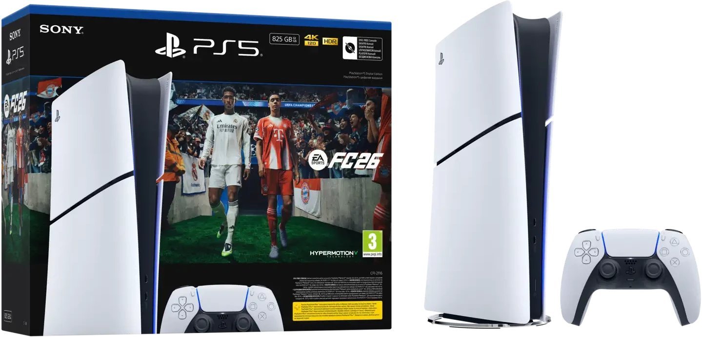 Sony PlayStation 5 Slim Digital Edition 825GB + EA Sports FC 26