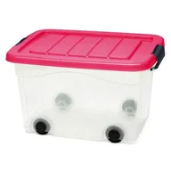 Pudła i pojemniki do przechowywania - Pojemnik na kółkach 40 l malinowy ODELO - miniaturka - grafika 1