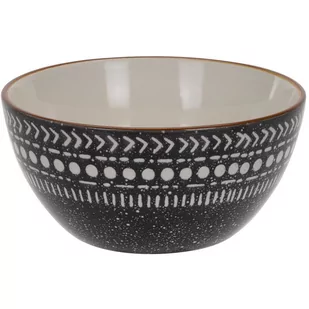 EH Excellent Houseware Miska ceramiczna na sałatki kuchenna kolor czarny ze wzorem 8719987149641 - Miski i półmiski - miniaturka - grafika 1