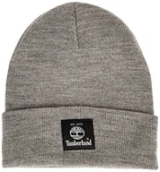 Czapki damskie - Timberland Męska czapka z daszkiem z tkanym logo na zimną pogodę, Light Heather Grey 2, jeden rozmiar - miniaturka - grafika 1