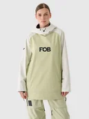 Bluzy damskie - 4F Bluza snowboardowa z softshellu membrana 5000 damska - oliwkowa/khaki XXL - miniaturka - grafika 1