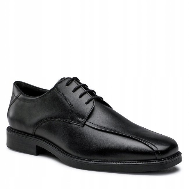 GEOX PÓŁBUTY MĘSKIE CZARNE ELEGANCKIE SZNUROWANE 45 16IA