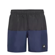 Stroje kąpielowe - adidas, Colorblock, kostium kąpielowy, czarny/Team Marine Blue 2, 1213, dla dzieci - miniaturka - grafika 1