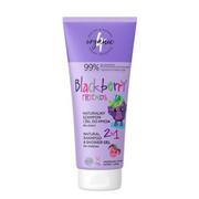 Kosmetyki kąpielowe dla dzieci - 4ORGANIC Blackberry Friends - Naturalny szampon i żel do mycia dla dzieci 2w1, 200ml - miniaturka - grafika 1