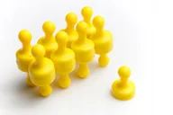 Magnesy - Magnes na lodówkę, biurowy 19x25 Żółty - miniaturka - grafika 1