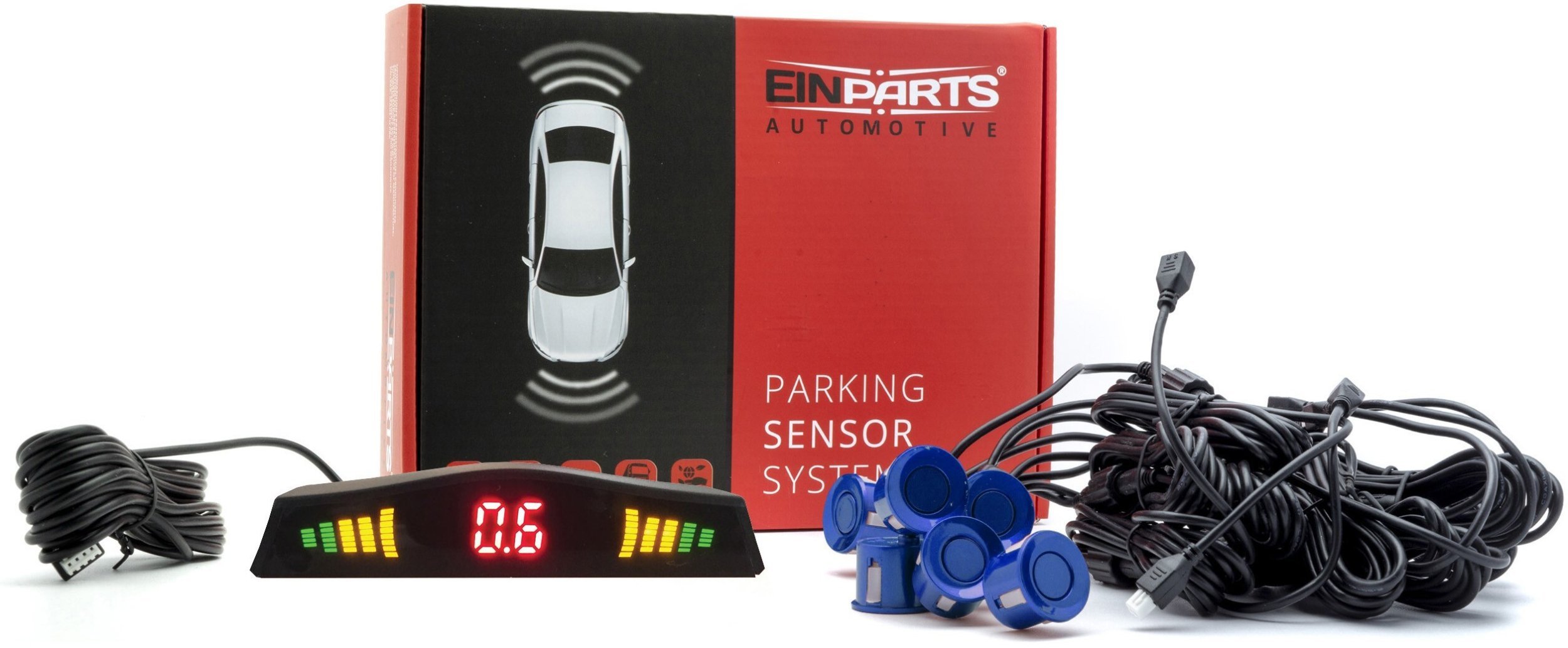 Einparts Automotive EINPARTS CZUJNIK PARKOWANIA PDC UNIWERSALNY DO SAMOCHODÓW 8 SENSORÓW PRZÓD