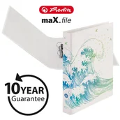 Szkolne artykuły papiernicze - Segregator A4 2R Greenline Fale max file - miniaturka - grafika 1