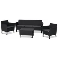Meble ogrodowe - Keter Zestaw balkonowy Salemo 3 Seater Set antracyt KET17205990ANT - miniaturka - grafika 1