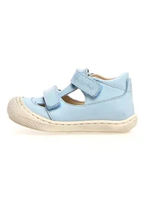 Naturino Skórzane półsandały "Puffy" w kolorze błękitnym - Buciki dla niemowląt - miniaturka - grafika 1