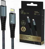 Kable USB - Extralink Smart Life 60W, USB-C - USB-C 120cm, PVC, 5V 2.4A/3A, szary - miniaturka - grafika 1