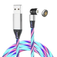 Adaptery i przejściówki - 100CM ŚWIECĄCY Kabel Magnet. 5-pin 1 adapter FAST CHARGE - miniaturka - grafika 1