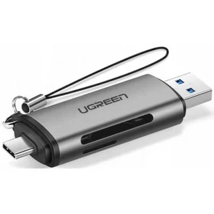 UGREEN Czytnik kart SD / micro SD na USB 3.0 / USB Typ C 3.0 szary (50706) 50706 - Czytniki kart pamięci - miniaturka - grafika 1