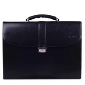 Teczki i aktówki - Teczka męska skórzana KEMER B 826 Czarny - miniaturka - grafika 1