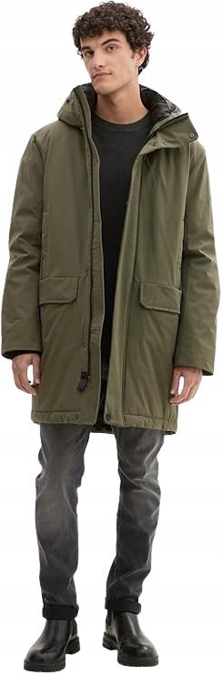 TOM TAILOR DENIM KURTKA MĘSKA PARKA ZIELONA DŁUGA CIEPŁA M 1JXA