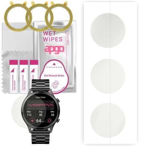 3x folia ochronna hydrożelowa MATOWA do Noise Halo Plus - apgo Smartwatch Hydrogel MATTE Protection Ochrona na ekran smartwatcha