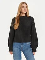 Swetry damskie - Wrangler Sweter 112356480 Czarny Relaxed Fit - miniaturka - grafika 1