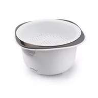 Miski i półmiski - Vialli Design 3 miski kuchenne Livio białe/szare 28340 + - miniaturka - grafika 1